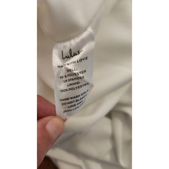 Lulu's Elegant White Wedding Dress - Picture 9 of 10